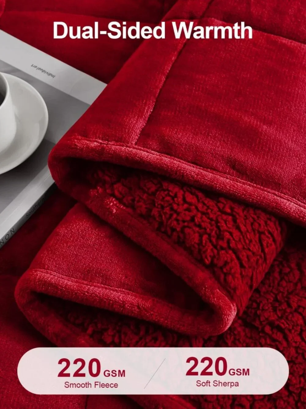 Cozy Ultra Soft 15lbs Sherpa Weighted Blanket, 60
